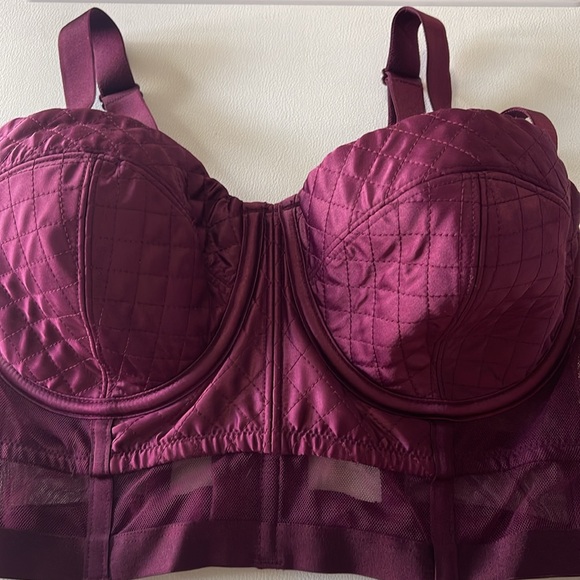 Victoria’s Secret Very Sexy Lined Balconet Burgundy Bra Women’s Size 32DD - Picture 3 of 9